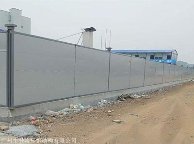 海珠区A6款钢板围墙围挡板施工现场